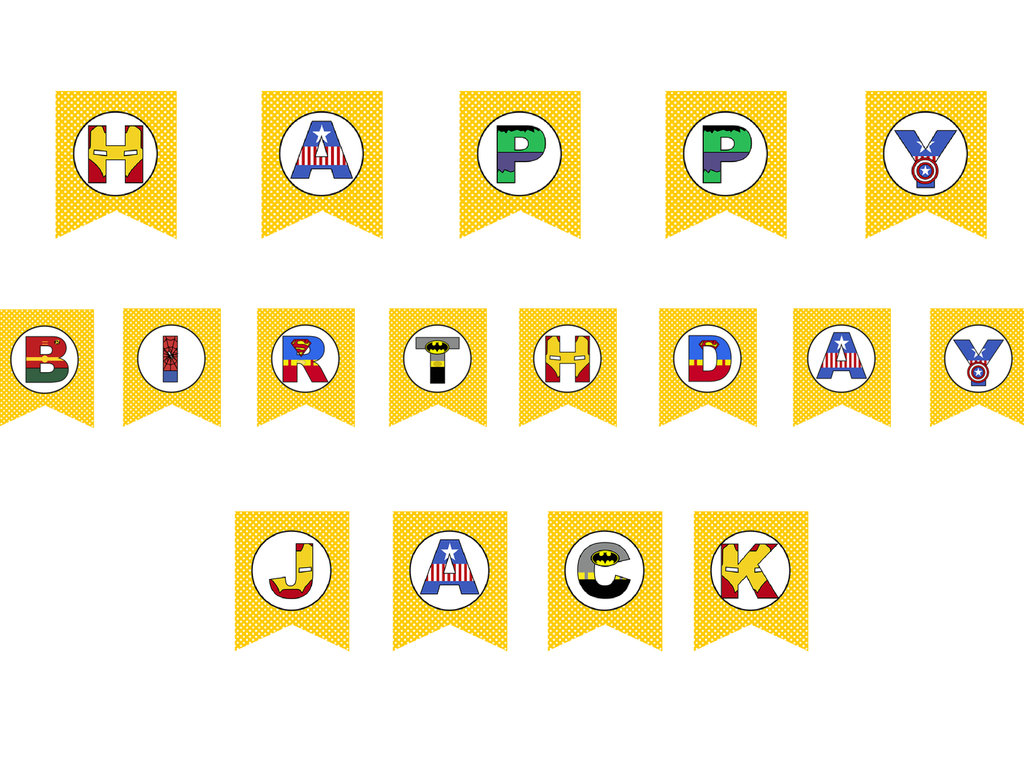 FREE Printable Superhero Banner - Magical Printable