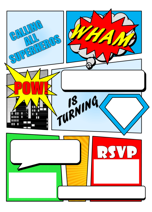 12+ Blank Superhero Birthday Invitations - Download Hundreds FREE ...