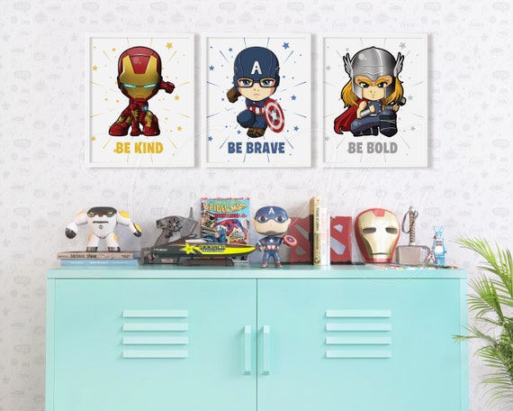 printable superhero wall art