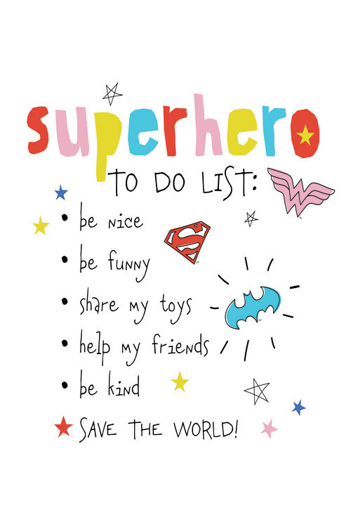 Canvas Wall Art Superhero - to do list s Prints | Abposters.com