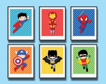 Superhero wall art  
