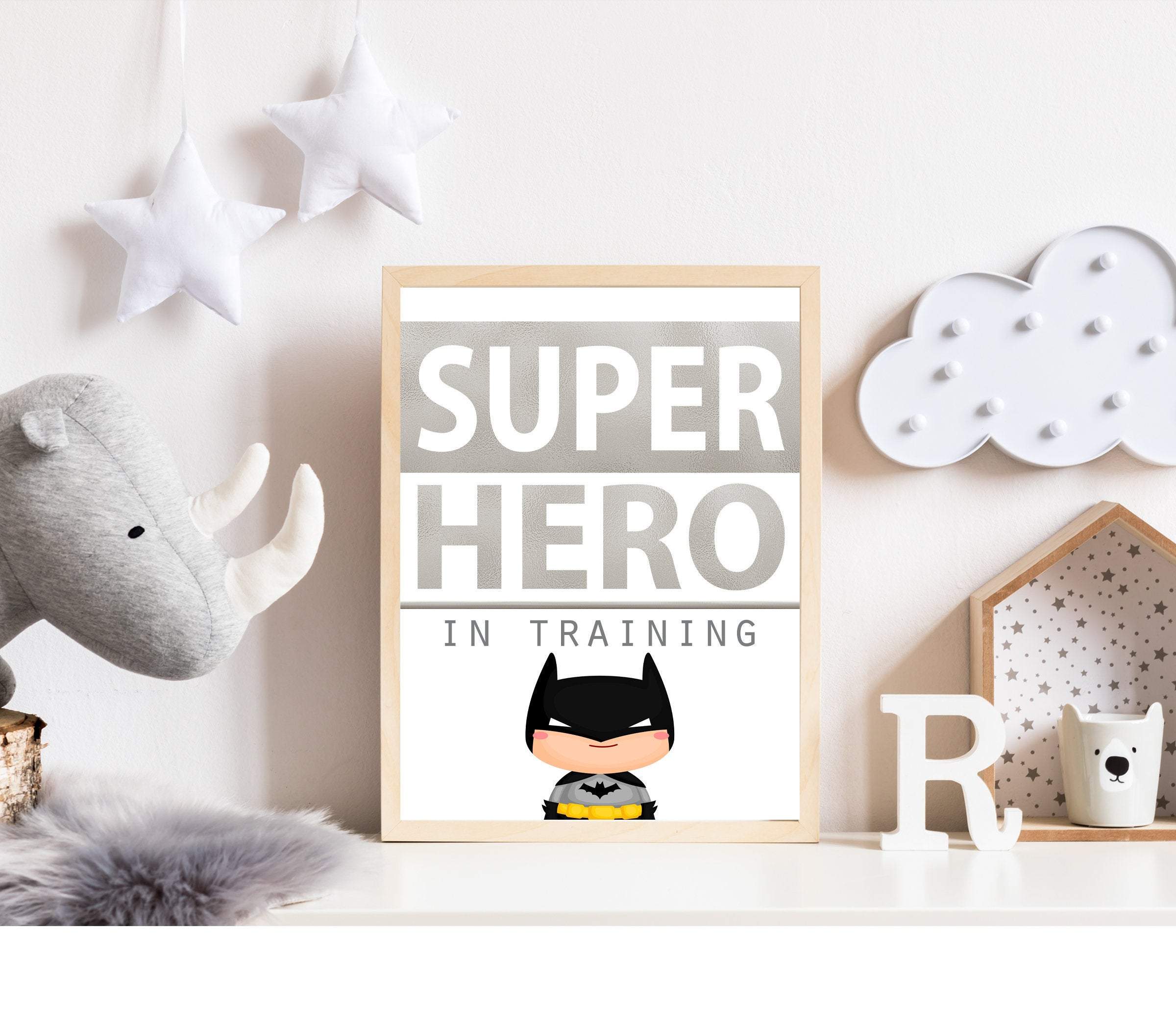 printable superhero wall art
