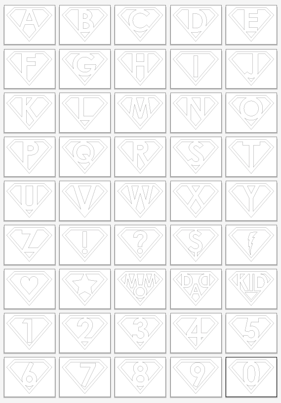 Superhero Logos in White - Photokapi.com