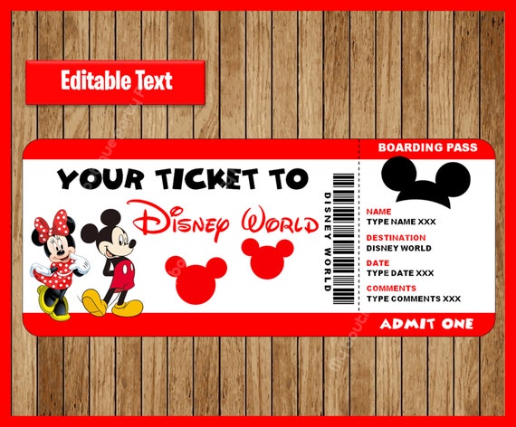 printable surprise tickets