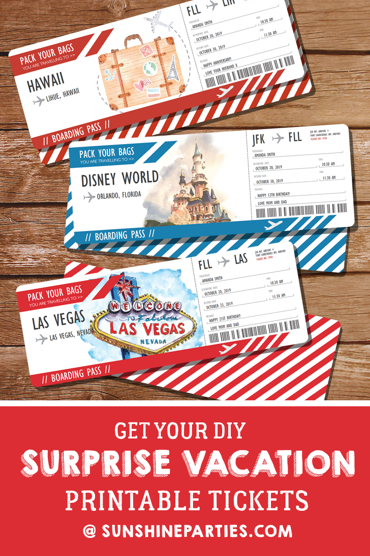 Editable Boarding Pass Template Surprise Trip gift ticket Fake ...