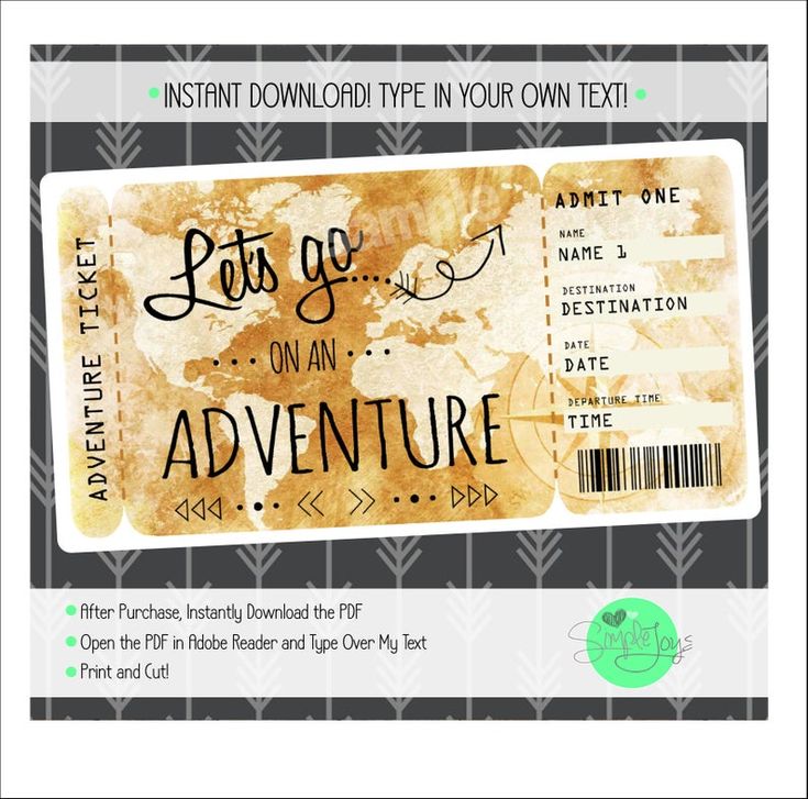 printable surprise vacation tickets