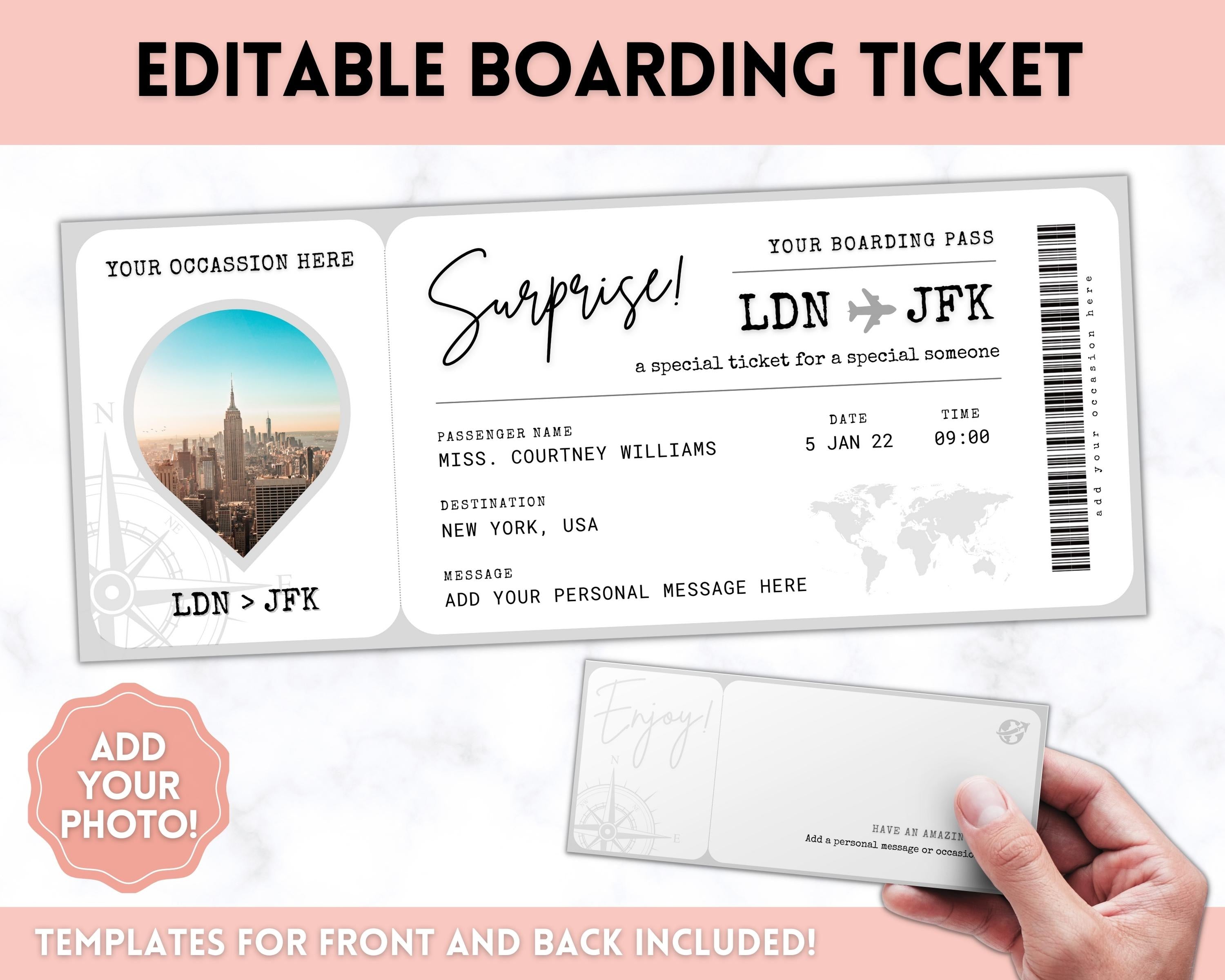 printable surprise vacation tickets