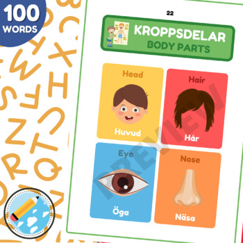 printable swedish flashcards