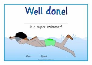 printable swimming award certificates