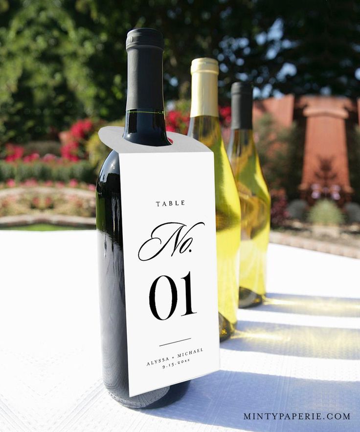 printable table numbers for wine bottles