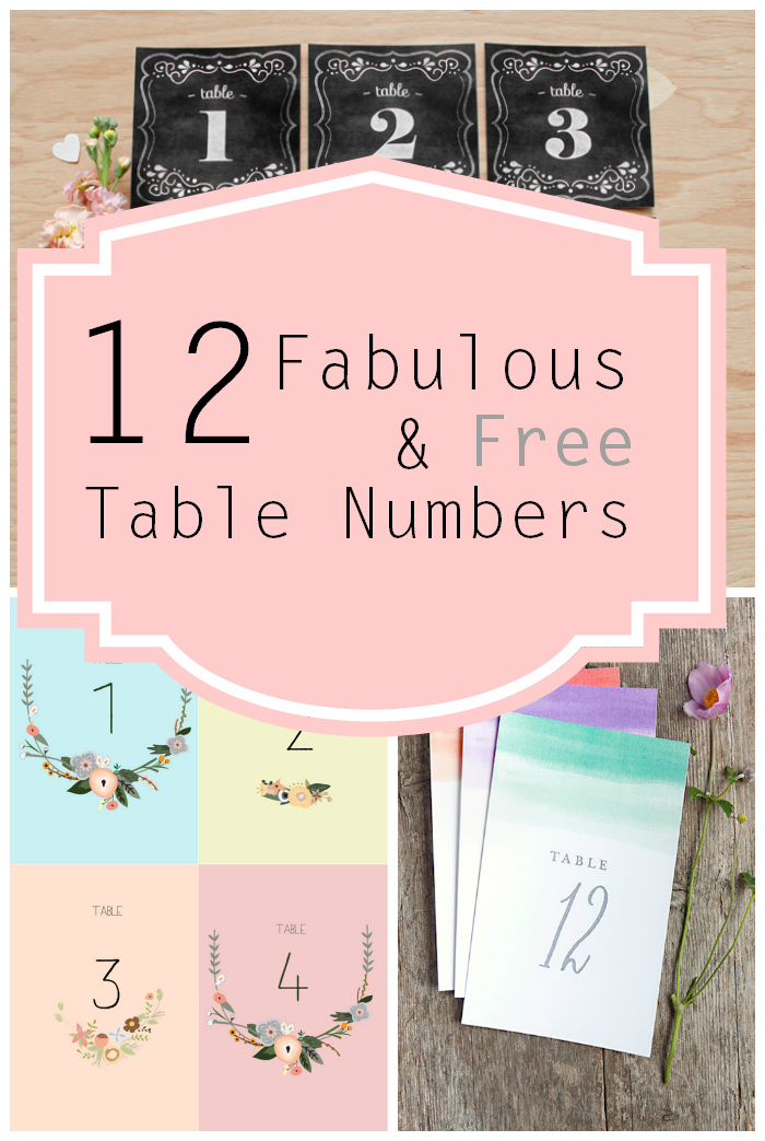 12 Free Printable Table Numbers - Worksheets Library