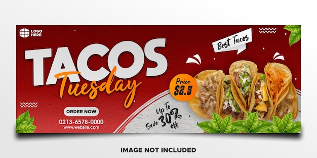 Premium Vector | Tacos menu and restaurant printable banner or ...