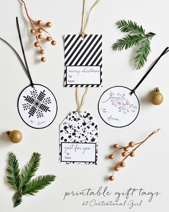 printable tags black and white