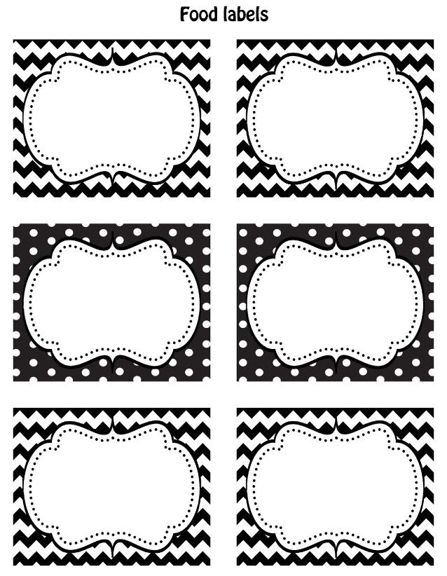 printable tags black and white