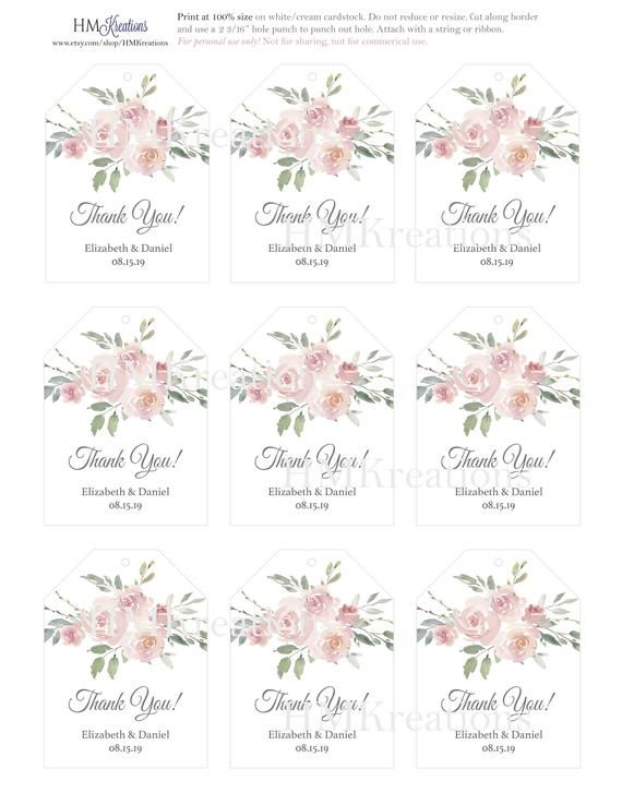 printable tags flowers
