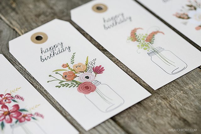 printable tags flowers