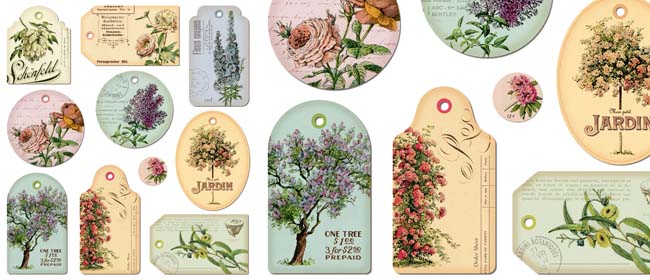 printable tags flowers