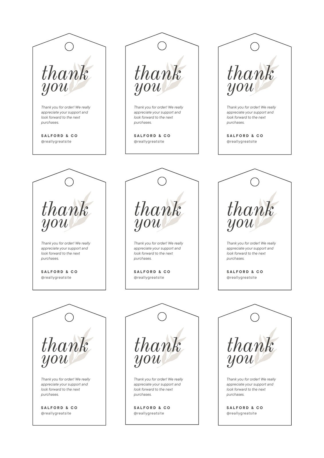 Free, printable and customizable gift tag templates 