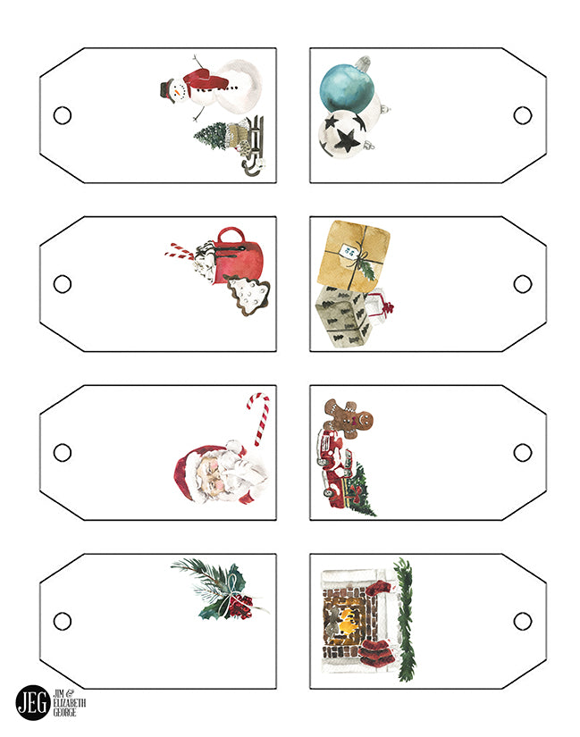 Printable Modern Holiday Gift Tags — Free PDF Download — Sew DIY