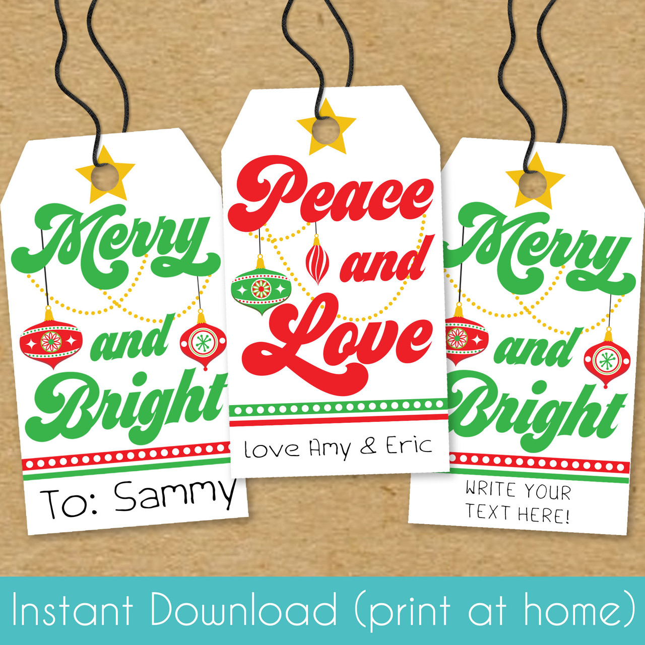 Funny Naughty Christmas Gift Tags Printable PDF - Digital Kraft ...