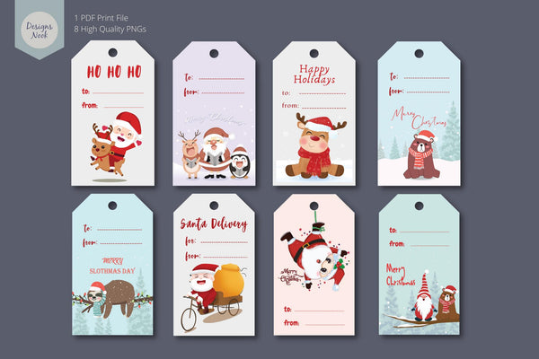 Colour In Christmas Gift Tags
