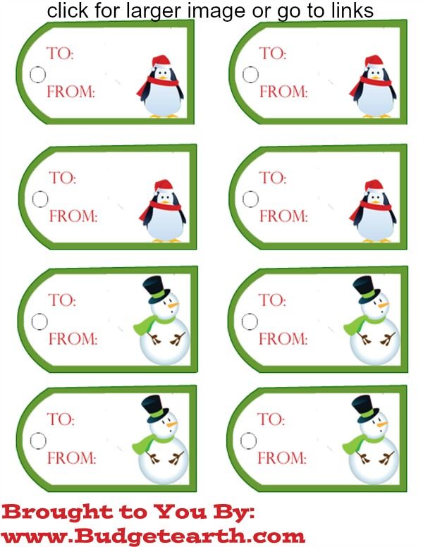 Free Printable Christmas Gift Tags