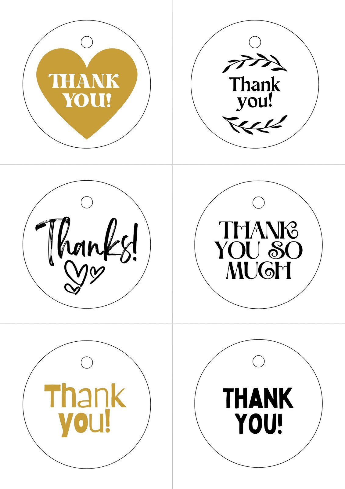 Free, printable and customizable gift tag templates 