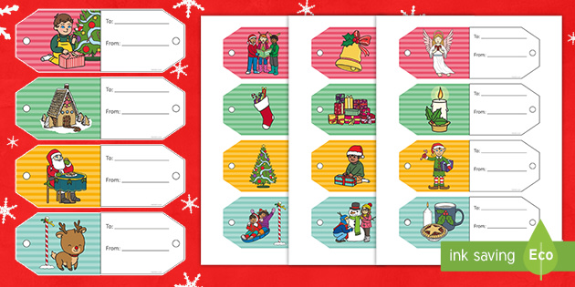Christmas Gift Tags | Traditional Designs | Digital Printing UK