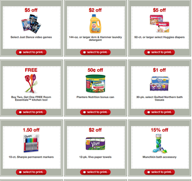 TARGET: 50 New Target Printable Coupons for Clothing, Food &  More ...