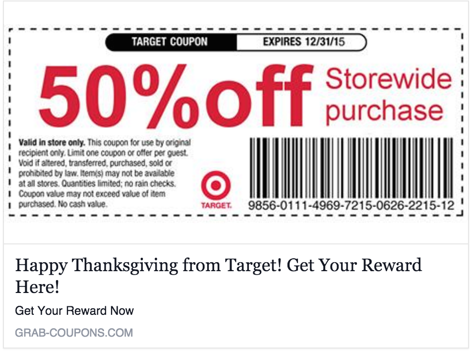 No, Target Is Not Giving You A 50% Off Everything Coupon For ...