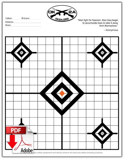 Download Printable Targets Here | Oklahoma 2nd Amendment Association