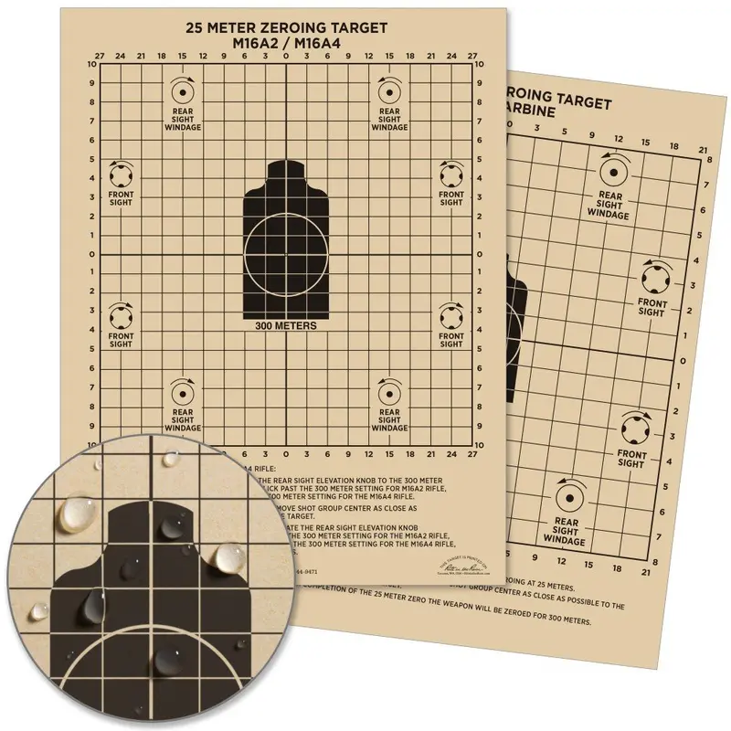 Rite in the Rain 25 Meter Zeroing Targets, 8.5 x 11, No.9125