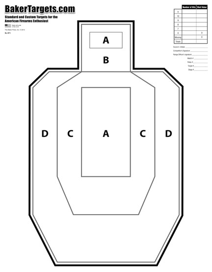 Silhouette Target (USPSA) - Shop Now - Baker Targets