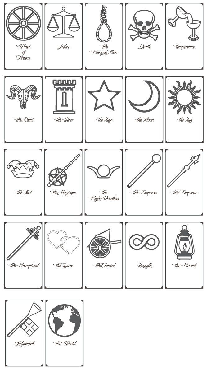 printable tarot cards black and white