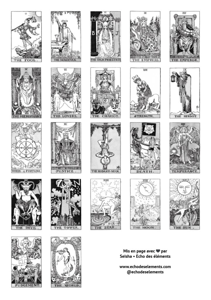 printable tarot cards black and white