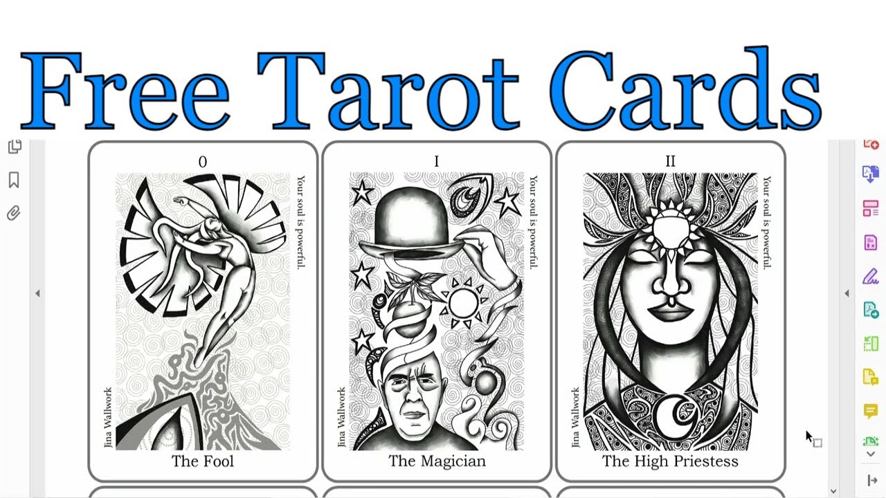 printable tarot cards black and white