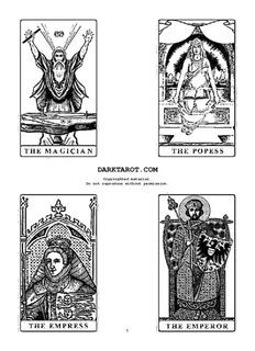 printable tarot cards black and white