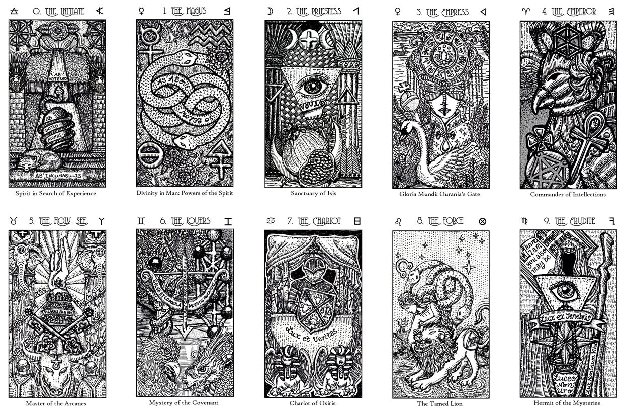 printable tarot cards black and white