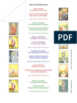 printable tarot cards with meanings
