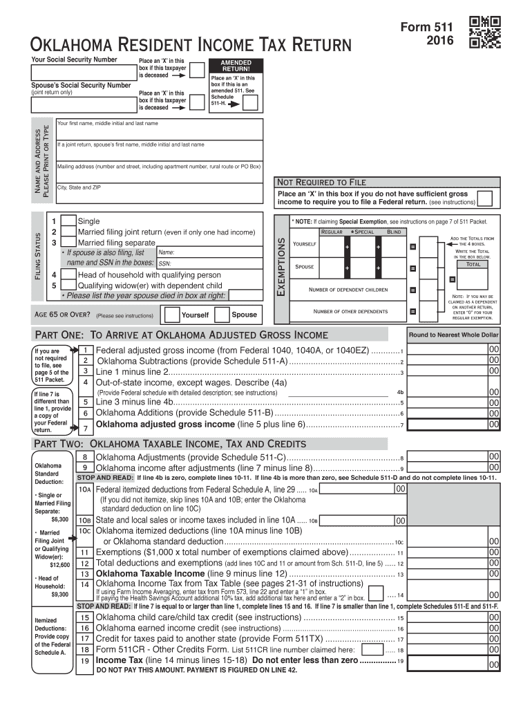 Oklahoma state income tax: Fill out &  sign online | DocHub