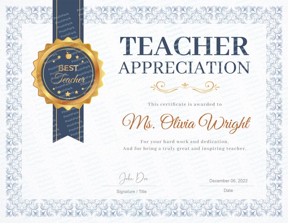 printable teacher appreciation awards