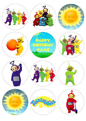Teletubbies Cupcake Toppers | Icing / Wafer Paper | Edible Print ...