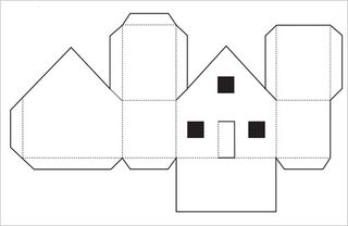 printable template for cardboard house