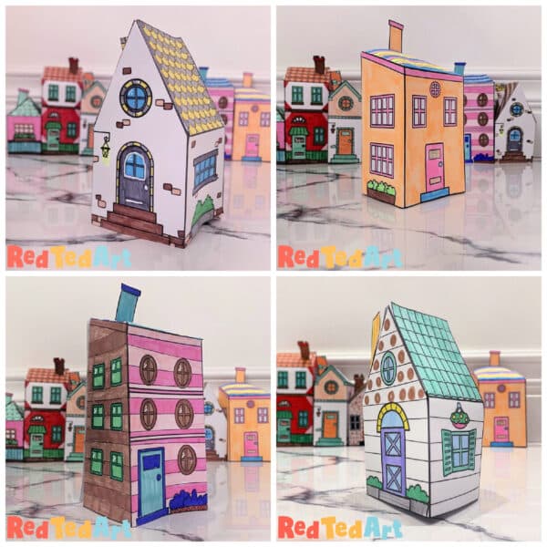 printable template for cardboard house