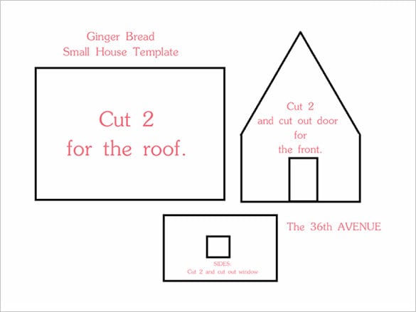 printable template for gingerbread house