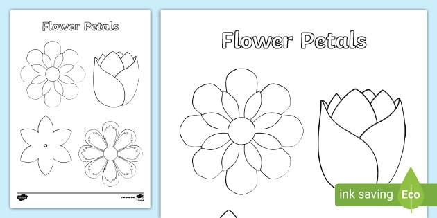 printable template of flower