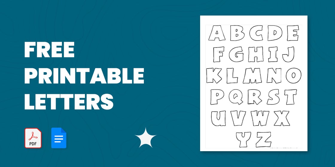 printable template of letters
