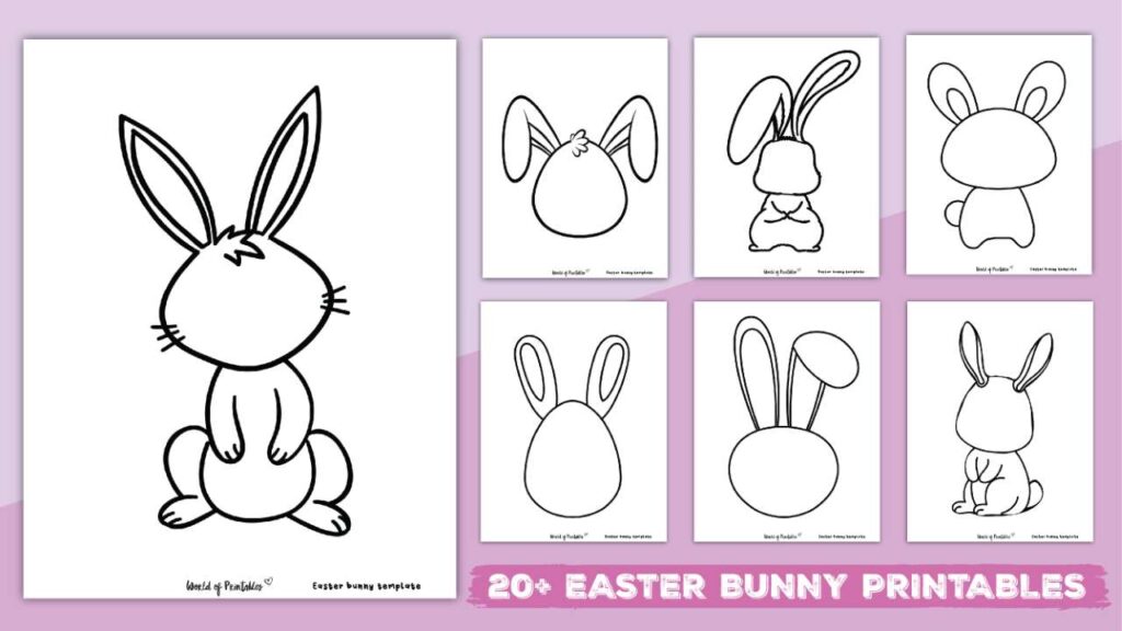 20 Best Easter Bunny Printables - World of Printables