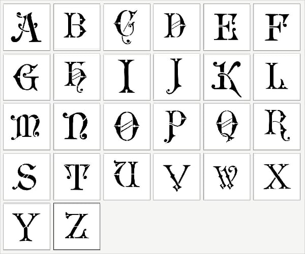31+ Letter Stencil Letter Templates - Free PSD, Vector AI, EPS ...