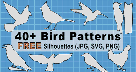 Bird Patterns - Print and Download Templates (SVG, JPG) - DIY ...